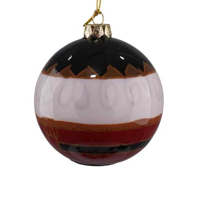 Pallina Natalizia con Schiaccianoci e Led D.8 cm