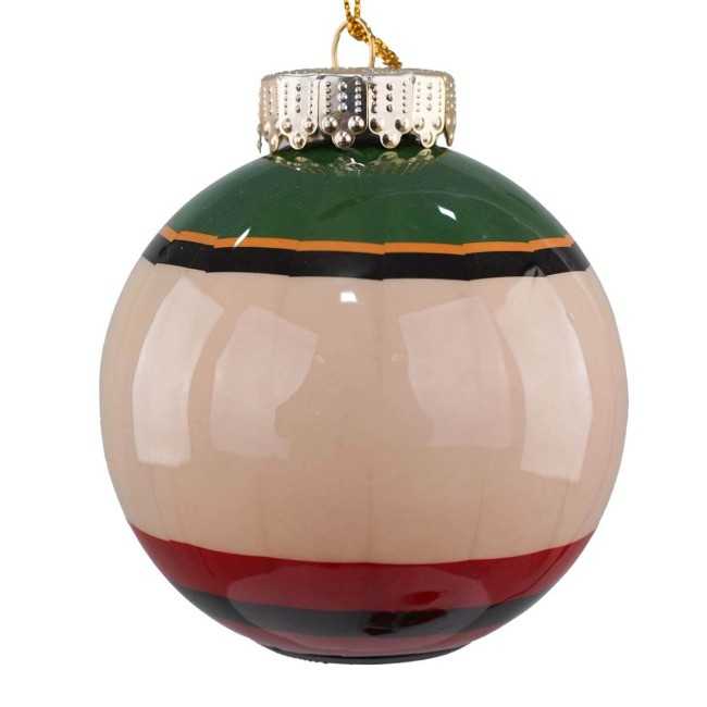 Pallina Natalizia con Schiaccianoci e Led D.8 cm