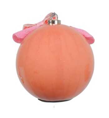 Pallina Natalizia con Maialino e Led D.8 cm