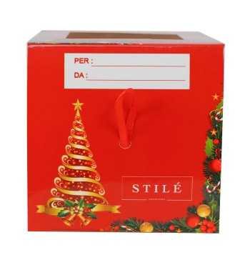 Pallina Natalizia con Maialino e Led D.8 cm