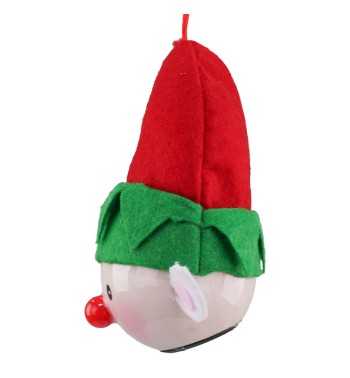 Pallina Elfo Natalizia con Led D.6,5 cm