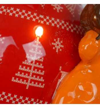 Pallina Natalizia Renna con Led D.10 cm