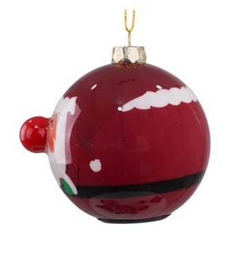 Pallina Babbo Natale con Led D.8 cm