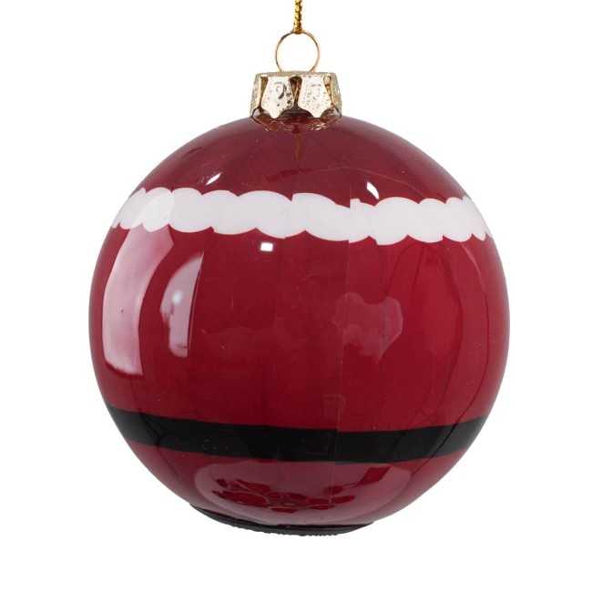 Pallina Babbo Natale con Led D.8 cm