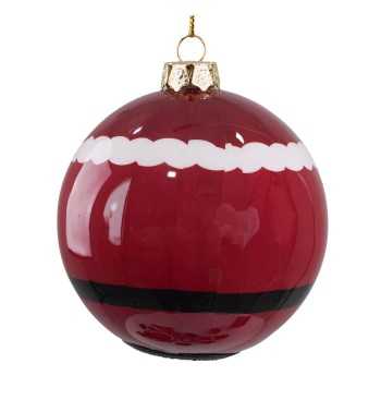 Pallina Babbo Natale con Led D.8 cm