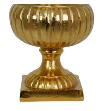 Vaso Coppa in Alluminio Dorato 2 Misure