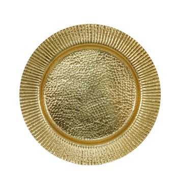 Piatto Tondo in Alluminio Oro 2 Misure