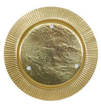 Piatto Tondo in Alluminio Oro 2 Misure