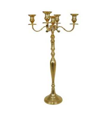 Candelabro in Alluminio Oro H.77 cm