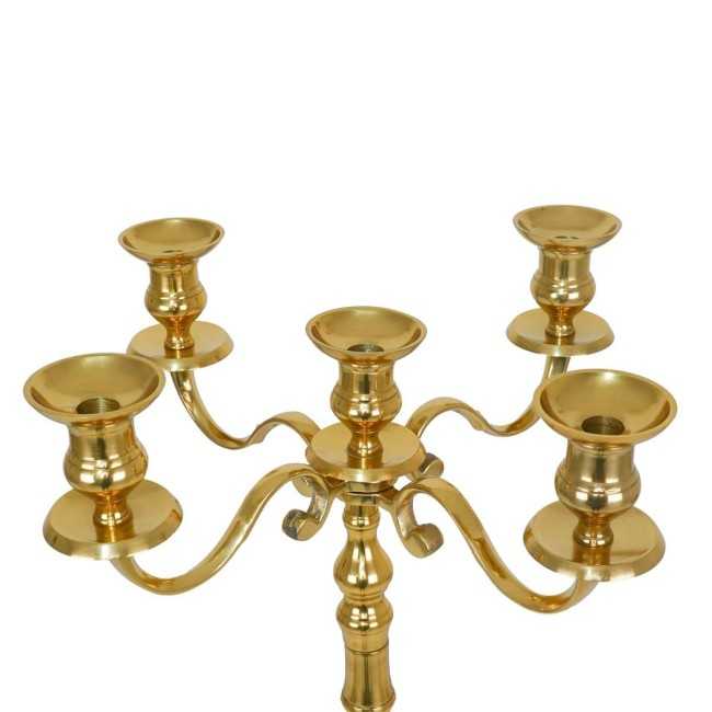 Candelabro in Alluminio Oro H.77 cm