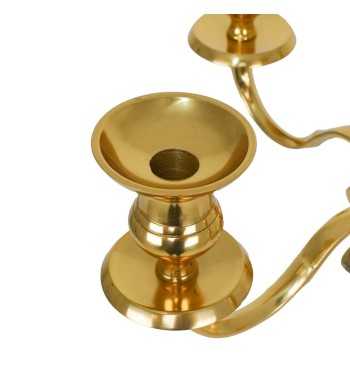 Candelabro in Alluminio Oro H.77 cm