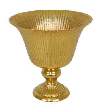 Coppa Decorativa in Alluminio Oro H.28,5 cm