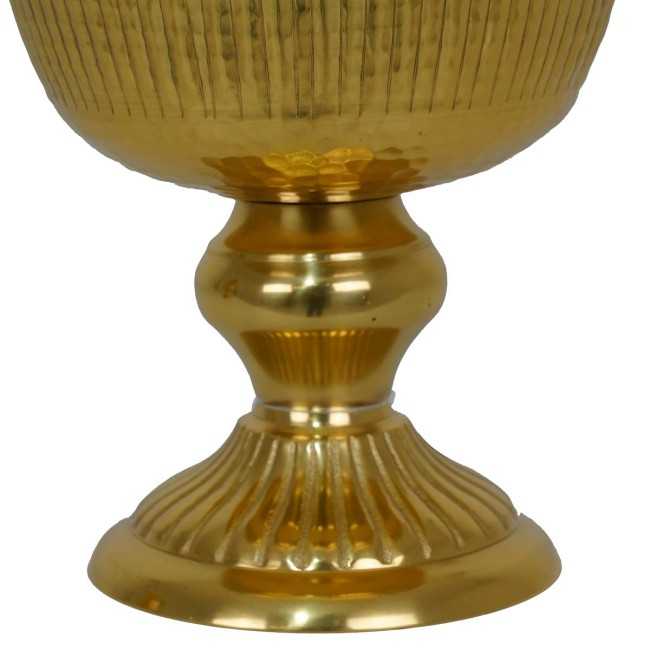 Coppa Decorativa in Alluminio Oro H.28,5 cm