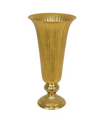 Coppa Decorativa in Alluminio Oro H.42 cm