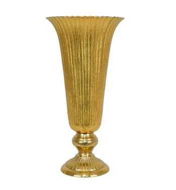 Coppa Decorativa in Alluminio Oro H.42 cm