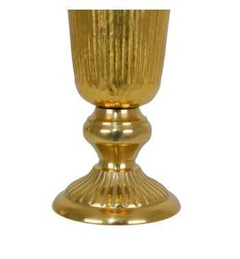Coppa Decorativa in Alluminio Oro H.42 cm