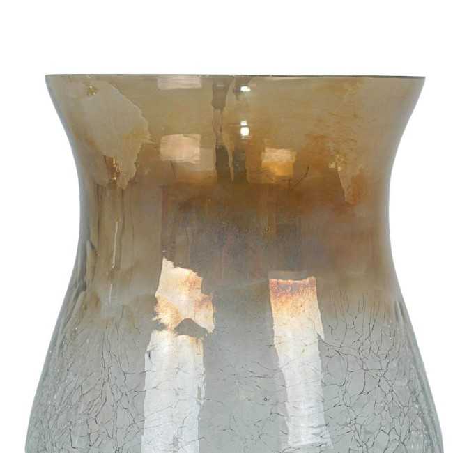 Candelabro in Alluminio Oro e Vetro Sfumato 2 Misure