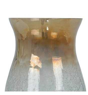 Candelabro in Alluminio Oro e Vetro Sfumato 2 Misure