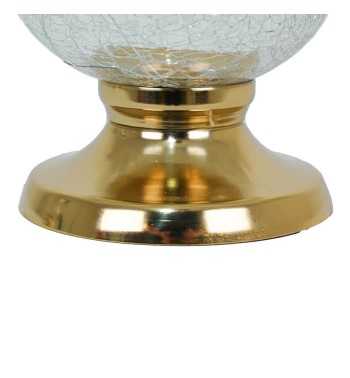 Candelabro in Alluminio Oro e Vetro Sfumato 2 Misure