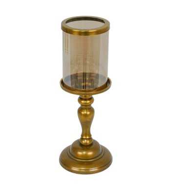 Candelabro in Alluminio Oro e Vetro 3 Misure