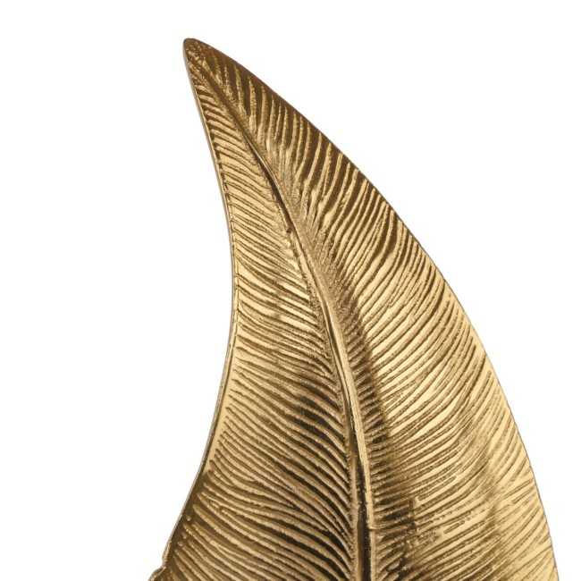 Complemento d'Arredo Foglia in Alluminio Oro H.62,5 cm
