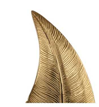 Complemento d'Arredo Foglia in Alluminio Oro H.62,5 cm