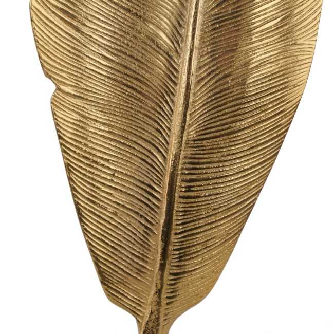 Complemento d'Arredo Foglia in Alluminio Oro H.62,5 cm