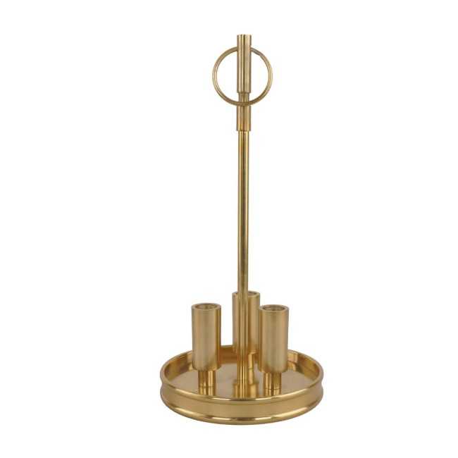 Candelabro in Alluminio Oro e Vetro 2 Misure