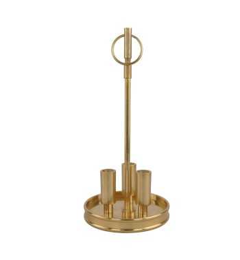 Candelabro in Alluminio Oro e Vetro 2 Misure