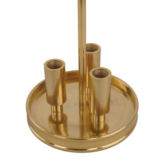 Candelabro in Alluminio Oro e Vetro 2 Misure