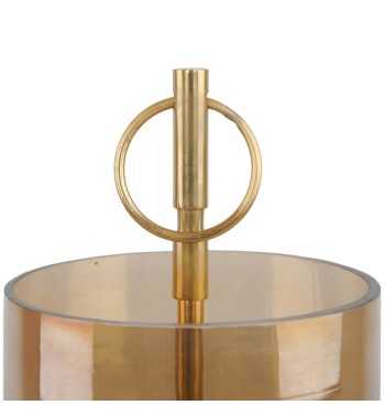 Candelabro in Alluminio Oro e Vetro 2 Misure