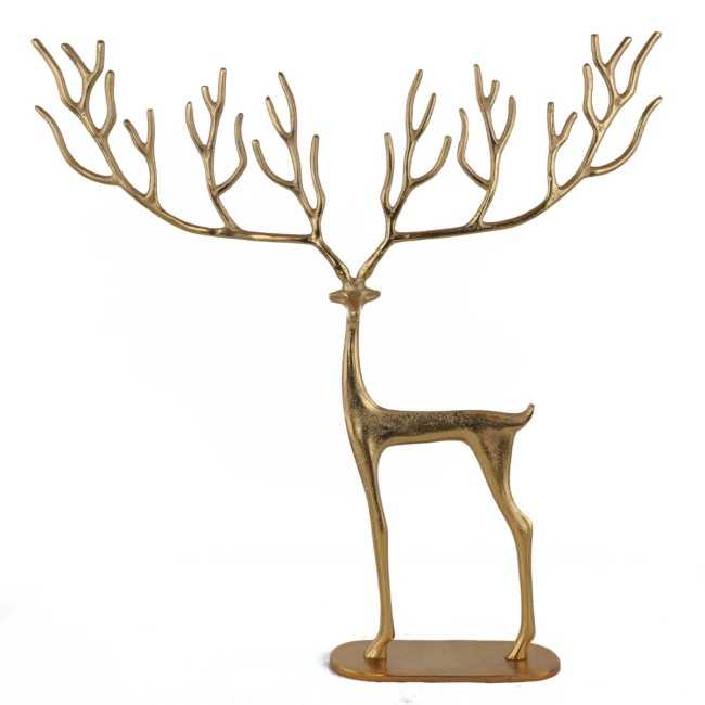 Renna Natalizia in Alluminio Oro H.57,5 cm
