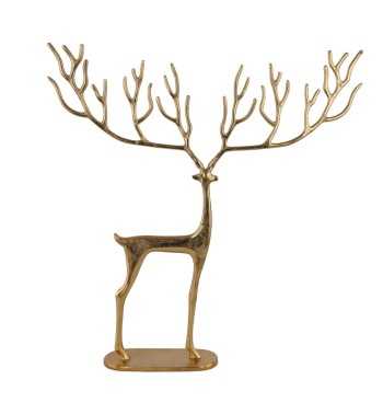 Renna Natalizia in Alluminio Oro H.57,5 cm
