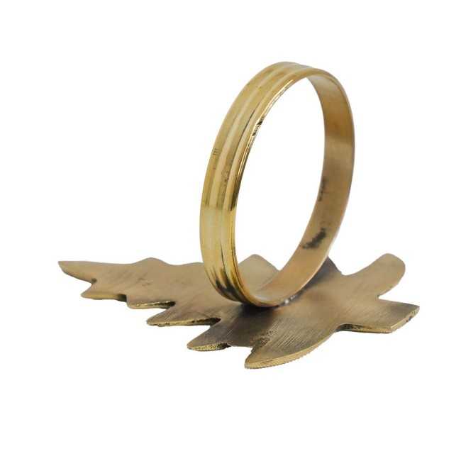 Portatovaglioli Natalizi a Forma di Albero, Renna e Stella in Ottone