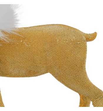 Renna Natalizia in Resina Oro H.34 cm