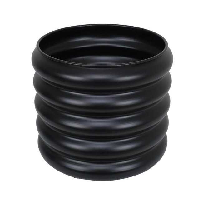 Vaso Decorativo in Metallo Nero 2 Misure