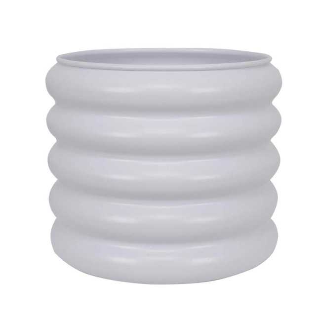 Vaso Elegante in Metallo Bianco 2 Misure