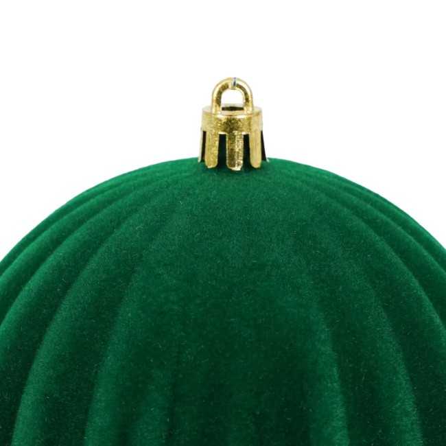 Palle Natalizie Decorate in Velluto D.10 cm - 3 Colori