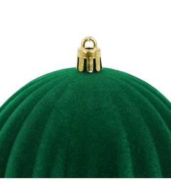 Palle Natalizie Decorate in Velluto D.10 cm - 3 Colori
