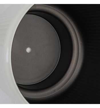 Vaso in Metallo Bianco con Design Moderno - 2 Misure