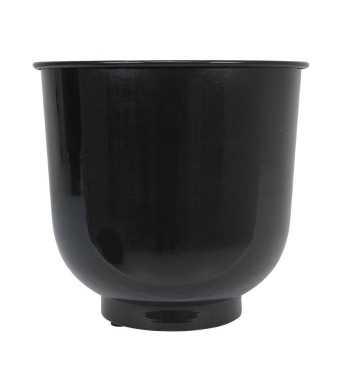 Vaso in Metallo Nero con Piedini e Foro di Scolo – 3 Misure