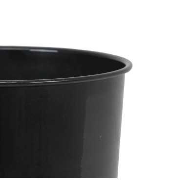 Vaso in Metallo Nero con Piedini e Foro di Scolo – 3 Misure