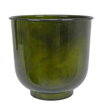 Vaso in Metallo Verde con Foro di Scolo e Piedini Antiscivolo – 3 Misure