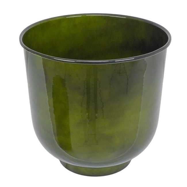 Vaso in Metallo Verde con Foro di Scolo e Piedini Antiscivolo – 3 Misure