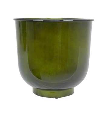 Vaso in Metallo Verde con Foro di Scolo e Piedini Antiscivolo – 3 Misure