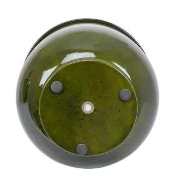 Vaso in Metallo Verde con Foro di Scolo e Piedini Antiscivolo – 3 Misure