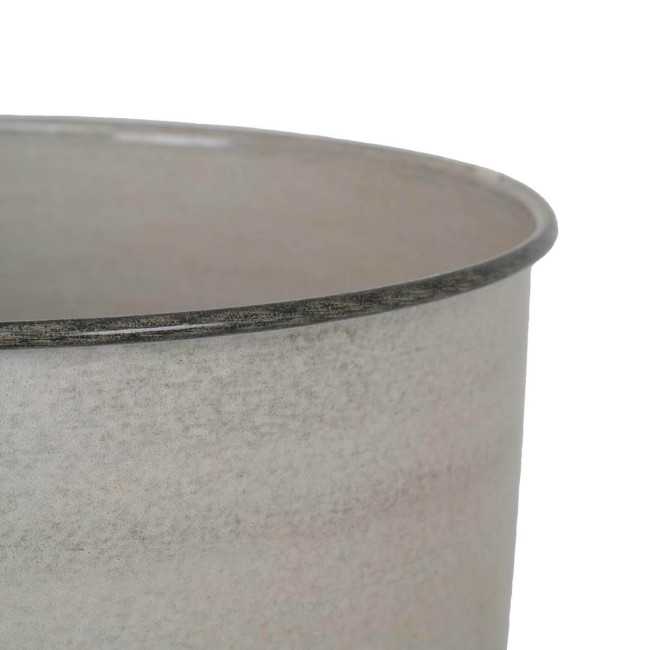Vaso in Metallo Bianco Elegante con Piedini Antiscivolo - 3 Misure