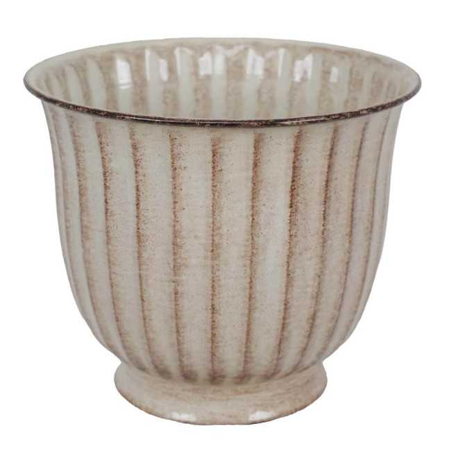 Vaso Decorativo in Metallo Beige - 3 Misure