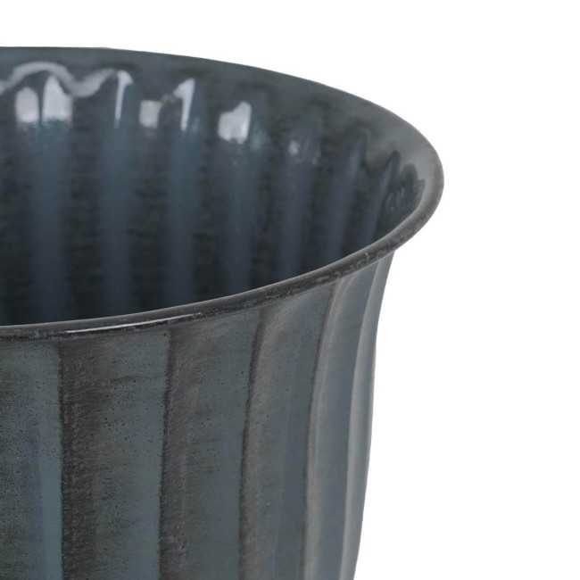 Vaso in Metallo Grigio Scuro Elegante - 3 Misure