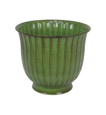Vaso in Metallo Verde dal Design Moderno – 3 Misure